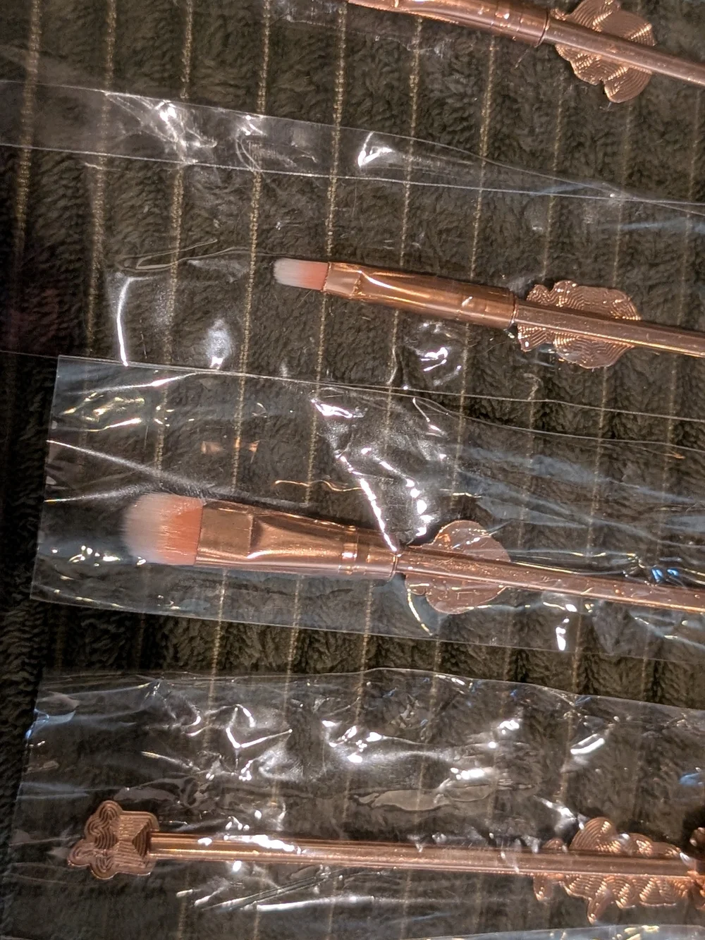 Rose Gold Princess Makeup Brush Set - Pink Bristles